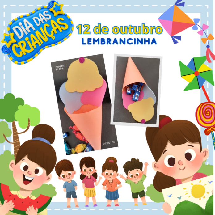 lembrancinha para o dia das crianças em EVA