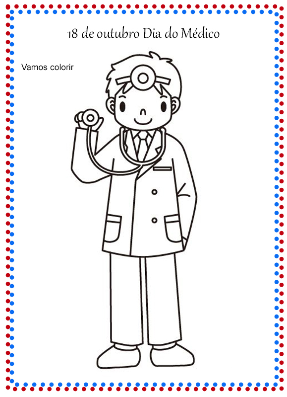 Desenhos para colorir de medico