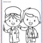 Desenho para colorir Dia do Médico