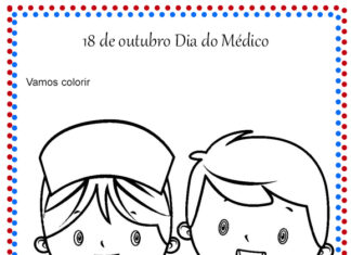 Desenho para colorir Dia do Médico - Cantinho do EVA