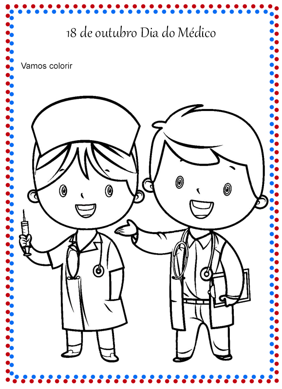 Desenho de Médico para Colorir - Colorir.com