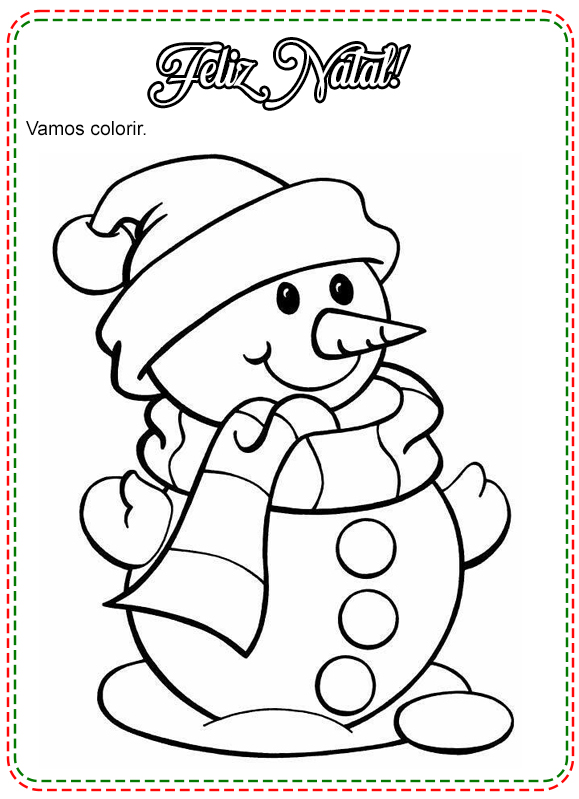 desenho para colorir natal - Cantinho do EVA