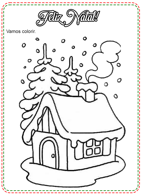 Desenhos de Natal para colorir - Cantinho do EVA