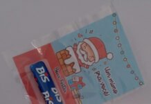 Cartão de Natal com bombom cartao de natal com bombom