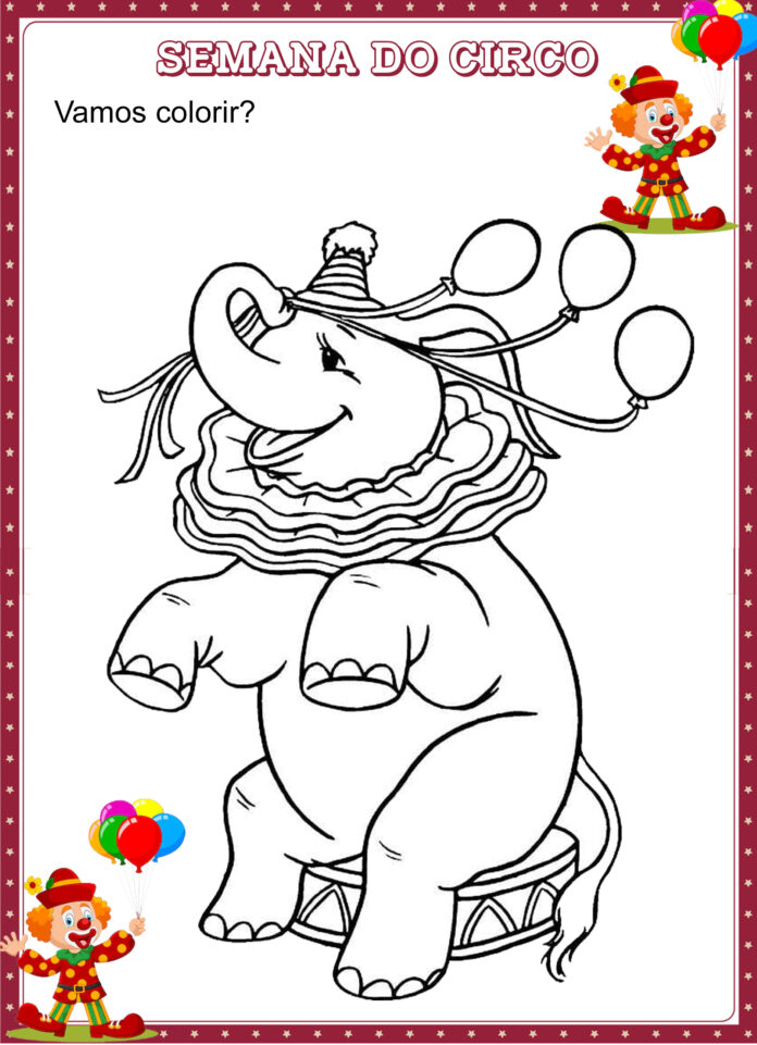 desenho de circo para colorir