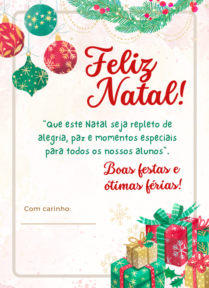 cartão feliz natal