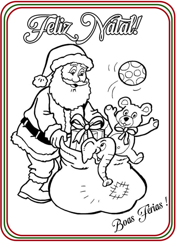 desenhos de Papai Noel para colorir