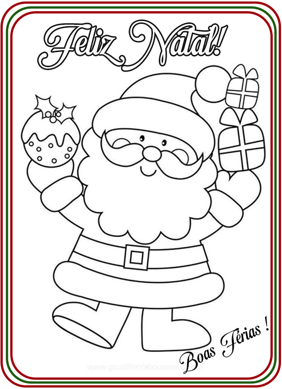 desenhos de Papai Noel para colorir