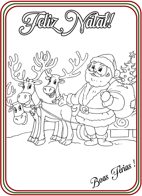 desenhos de Papai Noel para colorir