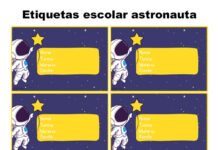 Etiqueta Escolar Astronauta etiqueta escolar astronauta