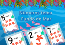 Cartaz dos Números Fundo do Mar Cartaz dos Números Fundo do Mar