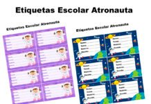 8 Etiquetas Escolar 8 Etiquetas Escolar