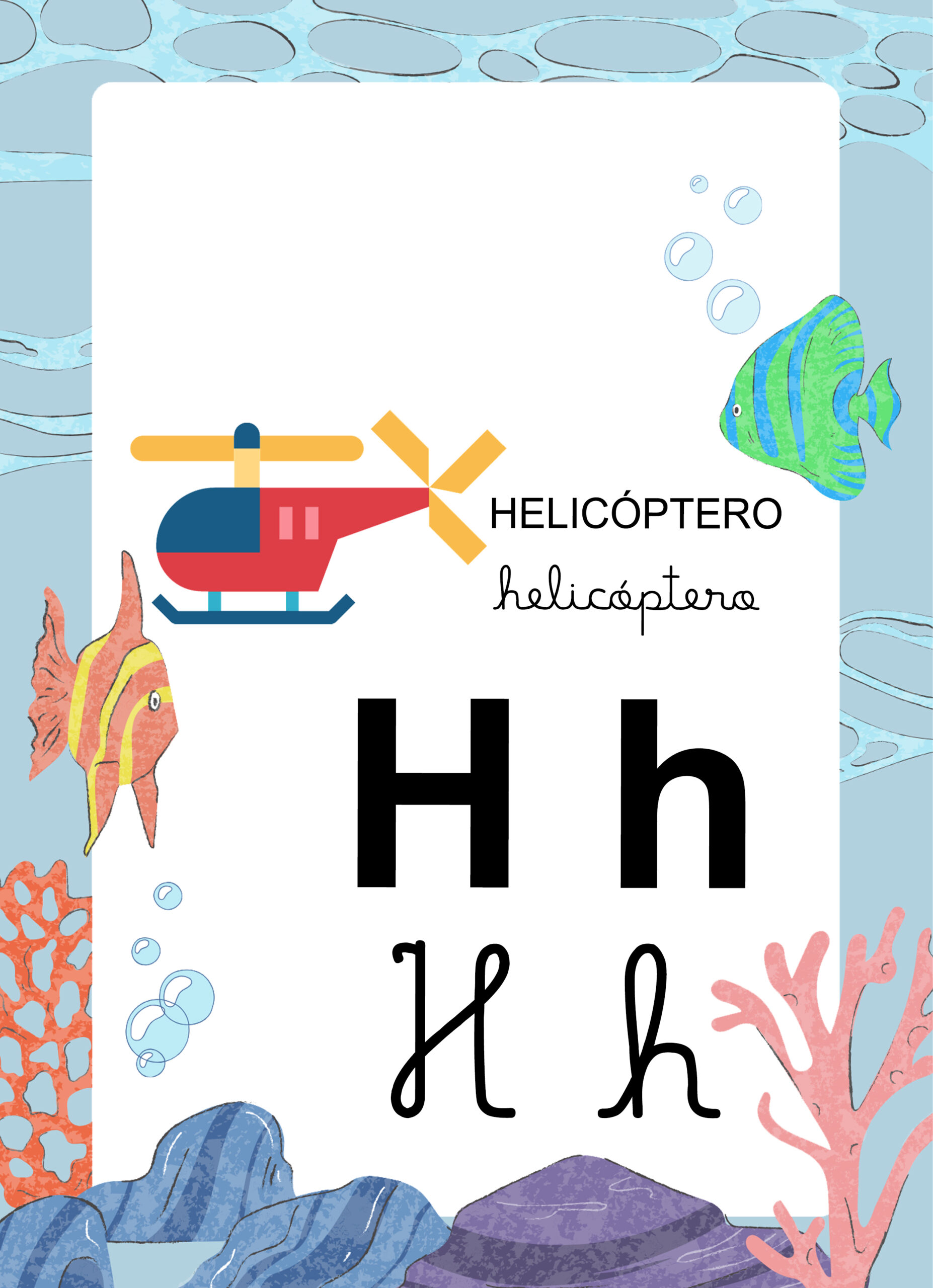 Cartaz do Alfabeto Fundo do Mar
