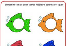 Atividades de Recorte e Colagem com cores Atividades de Recorte e Colagem com cores
