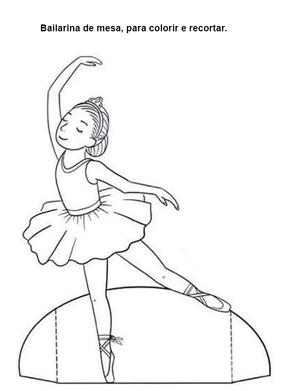 3 Desenhos Bailarina para colorir 3 D