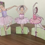 3 Desenhos Bailarina para colorir 3 D