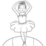 3 Desenhos Bailarina para colorir 3 D