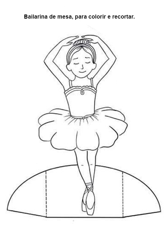 3 Desenhos Bailarina para colorir 3 D