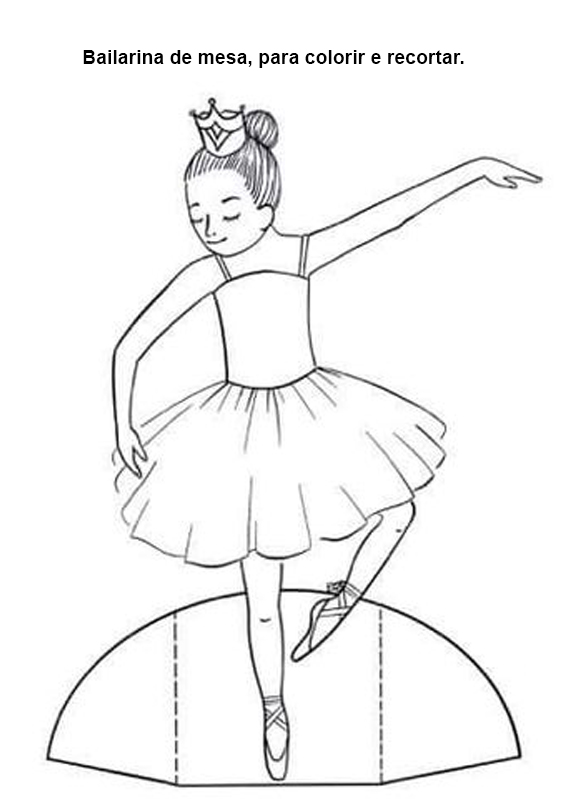 3 Desenhos Bailarina para colorir 3 D