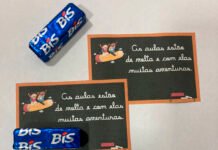 Lembrancinha Volta as aulas com bis Lembrancinha Volta as aulas com bis