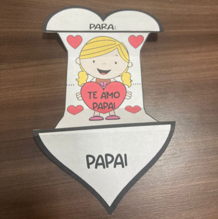 Atividade para o Dia dos Pais (cartão 3d)