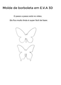 Molde de borboleta em E.V.A. 3D | Cantinho do EVA