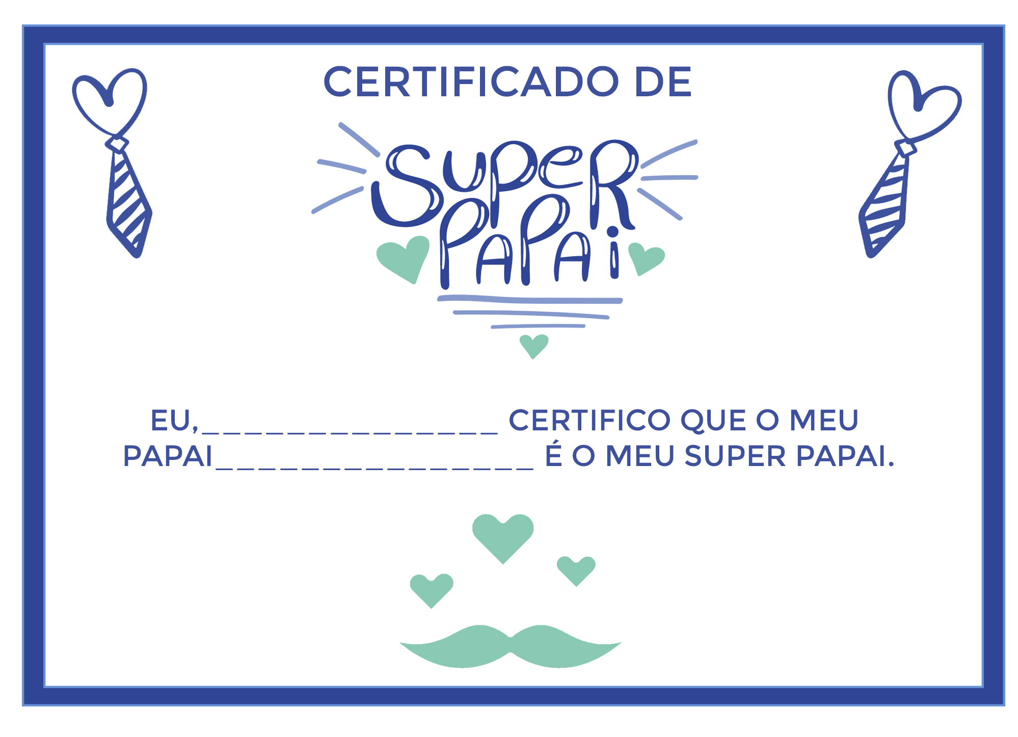 certificado dia dos pais