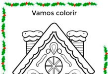 Casinhas Natalinas para colorir Casinhas Natalinas para colorir