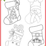 Desenhos de Botas Natalinas para colorir