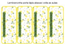 Lembrancinha Porta-Lápis Volta às Aulas e Ponteira Abacaxi Lembrancinha Porta Lápis Volta As Aulas - Abacaxi