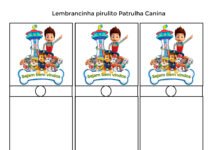 Lembrancinha porta pirulito da Patrulha Canina Lembrancinha porta pirulito da Patrulha Canina