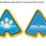 Letras do Alfabeto para imprimir Tema Patrulha Canina