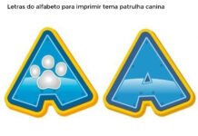 Letras do Alfabeto para imprimir Tema Patrulha Canina Letras do Alfabeto para imprimir Tema Patrulha Canina