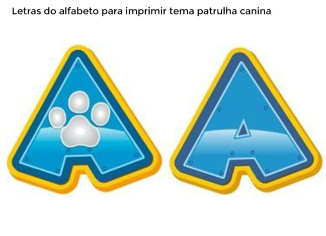 Arquivos alfabeto patrulha canina - Cantinho do EVA