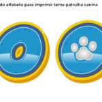 Letras do Alfabeto para imprimir Tema Patrulha Canina