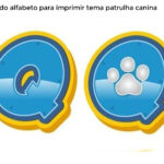 Letras do Alfabeto para imprimir Tema Patrulha Canina