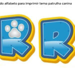 Letras do Alfabeto para imprimir Tema Patrulha Canina