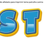 Letras do Alfabeto para imprimir Tema Patrulha Canina