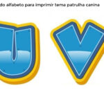 Letras do Alfabeto para imprimir Tema Patrulha Canina