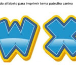 Letras do Alfabeto para imprimir Tema Patrulha Canina