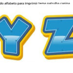 Letras do Alfabeto para imprimir Tema Patrulha Canina