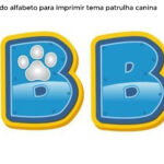 Letras do Alfabeto para imprimir Tema Patrulha Canina