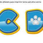 Letras do Alfabeto para imprimir Tema Patrulha Canina