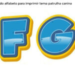 Letras do Alfabeto para imprimir Tema Patrulha Canina