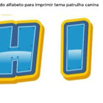 Letras do Alfabeto para imprimir Tema Patrulha Canina