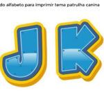Letras do Alfabeto para imprimir Tema Patrulha Canina