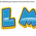 Letras do Alfabeto para imprimir Tema Patrulha Canina