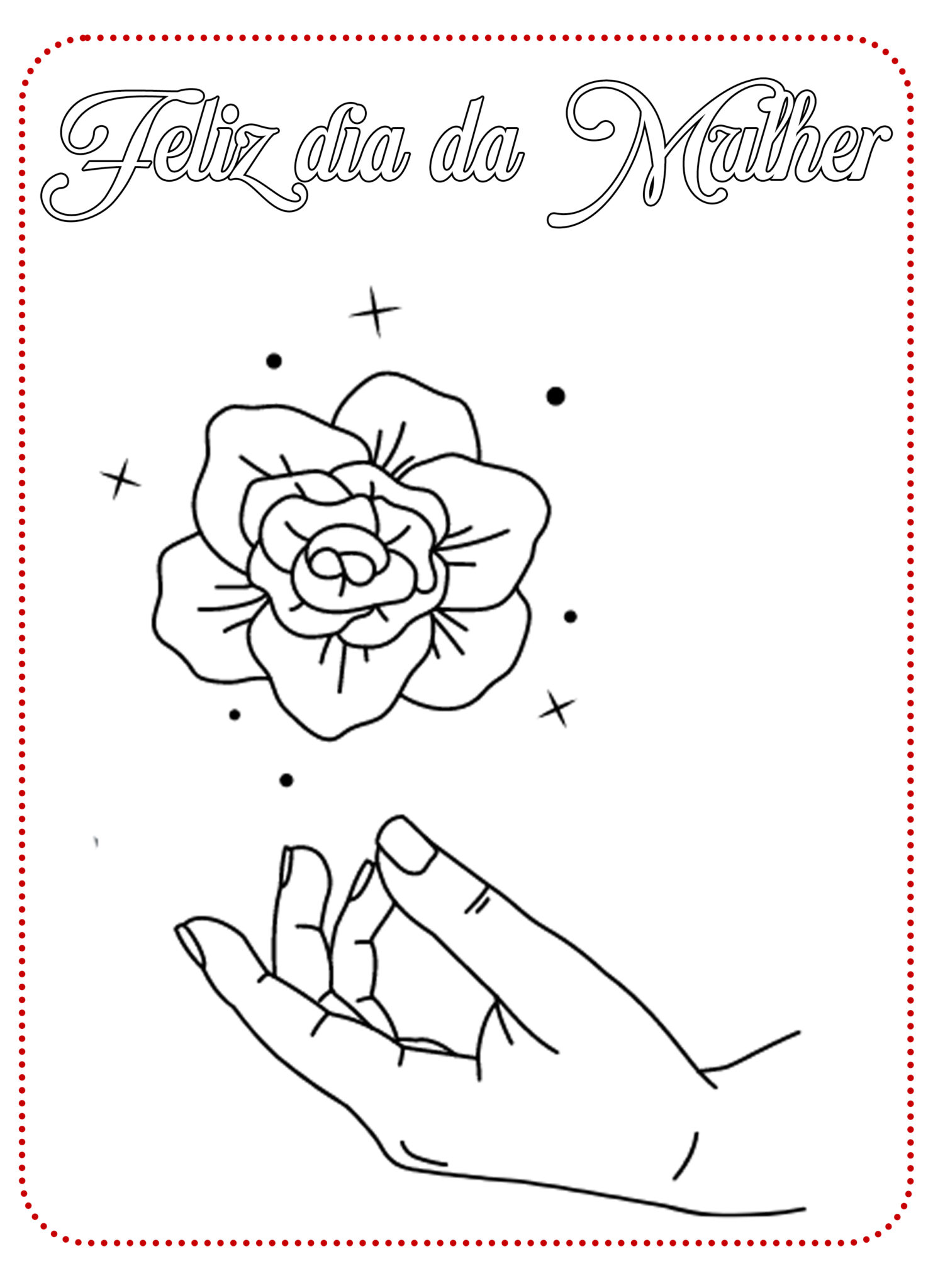 Desenhos de colorir Dia da Mulher | Cantinho do EVA