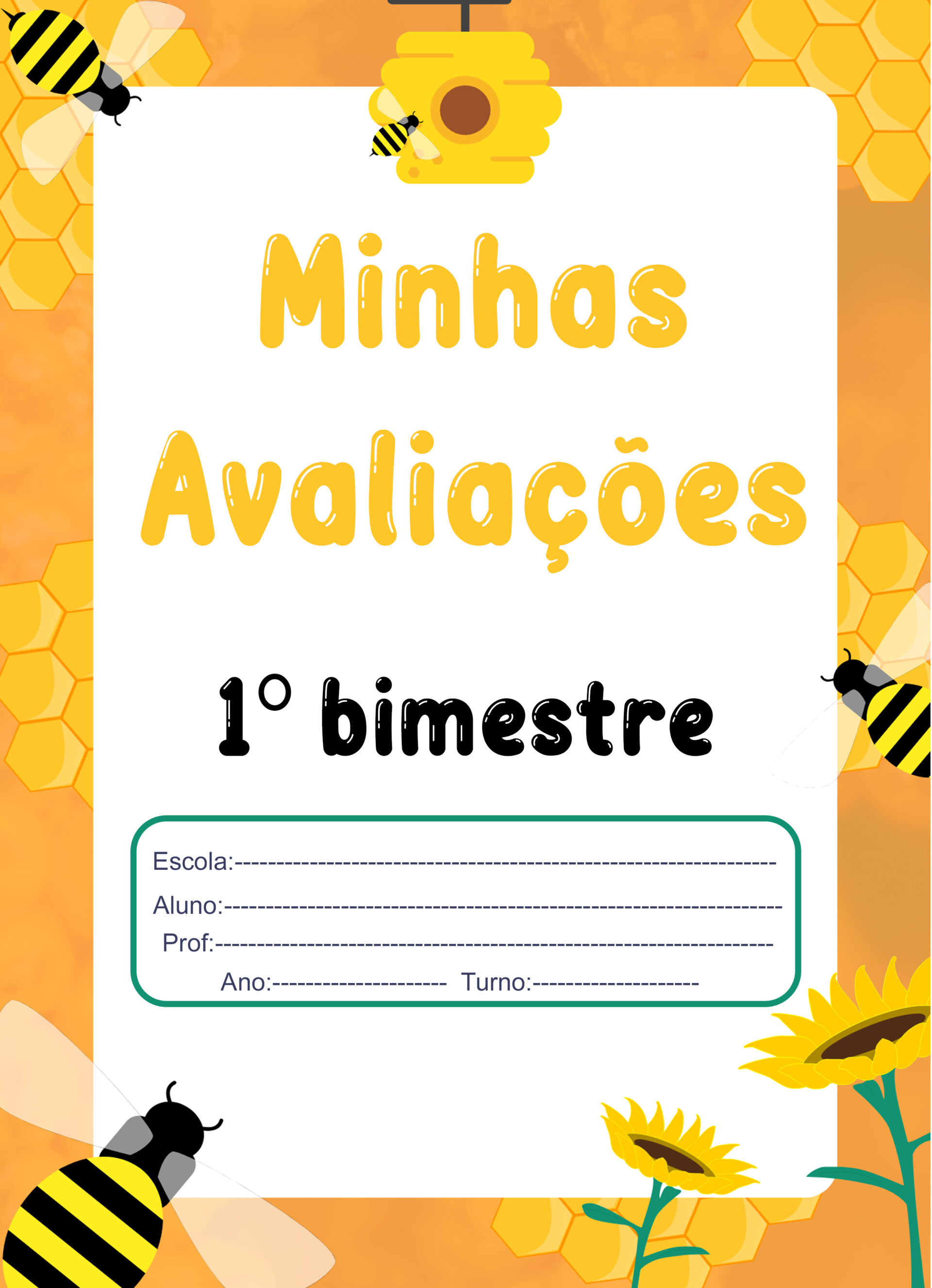 7 modelos Capa para Avaliação do 1º bimestre | Cantinho do EVA