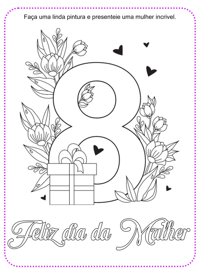 Atividades de Colorir para o Dia da Mulher
